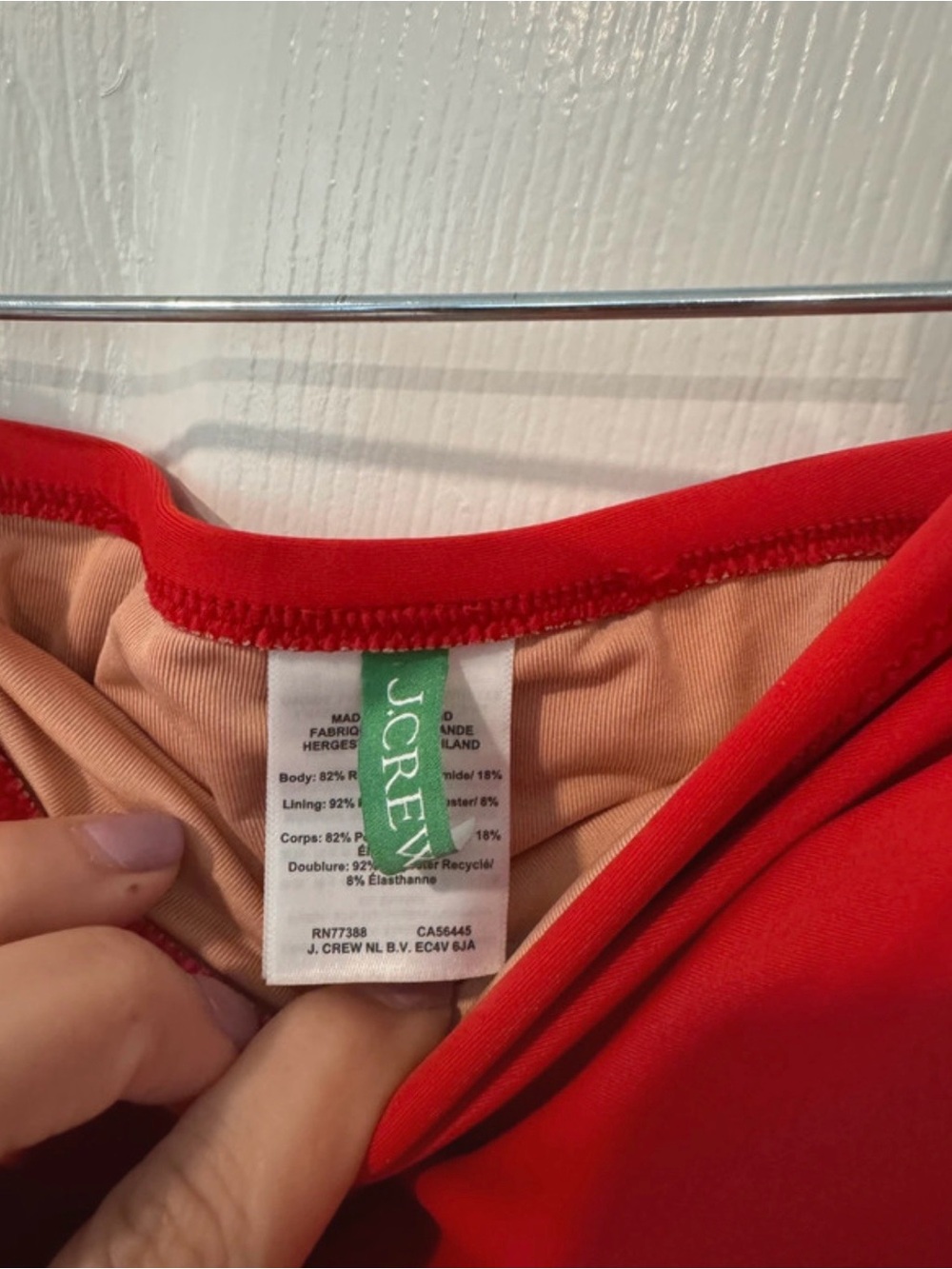 J. Crew Gemma Red Strapless Bandeau One-Piece swimsuit - Picture 5 of 6